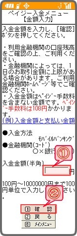 「金額入力」画面