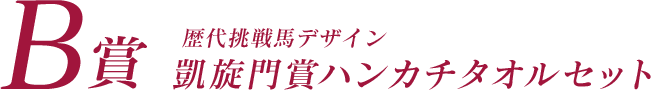 B賞 歴代挑戦馬デザイン 凱旋門賞ハンカチタオルセット