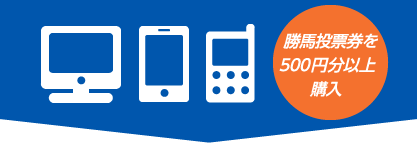 勝馬投票券を500円分以上購入
