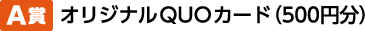 A賞 オリジナルQUOカード（500円分）