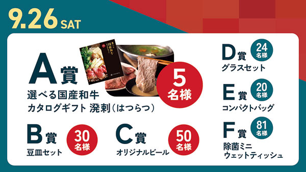 賞品(土曜)
