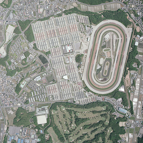 栗東トレーニング・センターの空撮写真