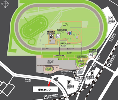 札幌競馬場乗馬センター位置図
