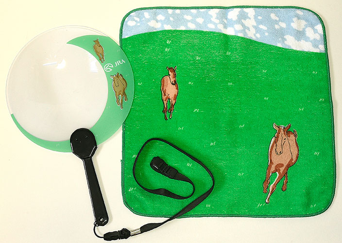 シニア向け「首掛けBIGルーペとお馬のタオルセット」プレゼント