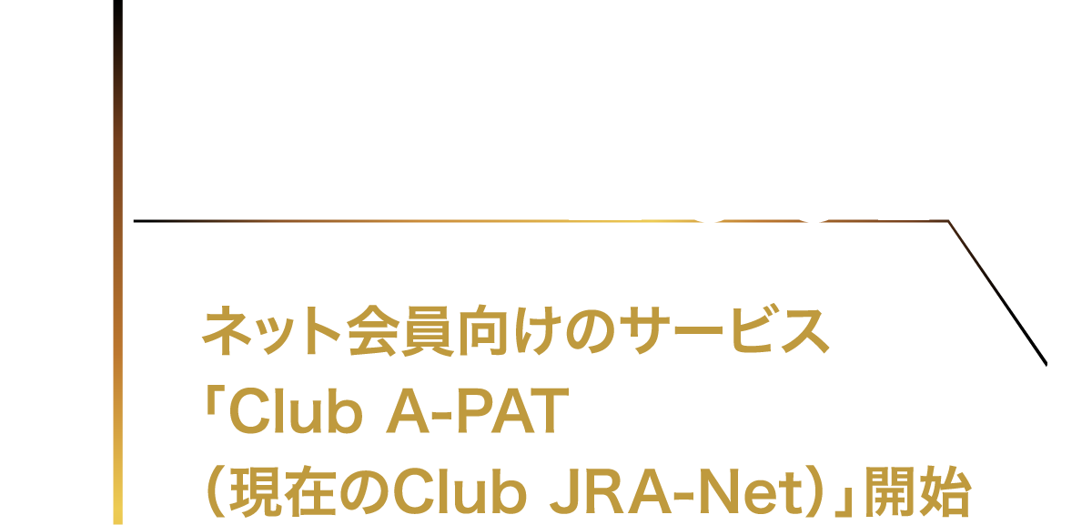 2001 ネット会員向けのサービス「Club A-PAT（現在のClub JRA-Net）」開始