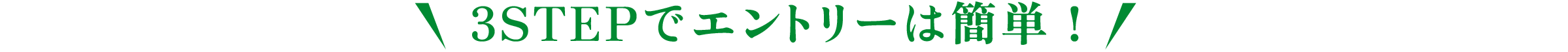 3STEPでエントリーは簡単!